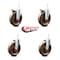 Service Caster 6 Inch High Temp Phenolic 3/4 Inch Square Stem Caster Total Lock Brake SCC, 2PK SCC-SQTTL20S615-PHSHT-34-2-S-2 - alternate 5